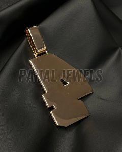 Diamond Iced Out Number 4 Pendant