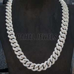 Diamond Studded Cuban Link Neck Chain