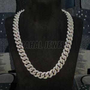 Diamond Studded Cuban Link Neck Chain
