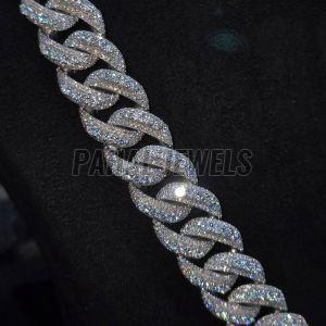Diamond Studded Cuban Link Neck Chain