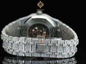 Fully Iced Out Round Moissanite Diamond Wrist Watch
