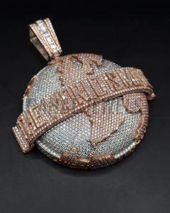 Globe Shape Iced Out Hip Hop Pendant