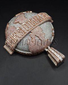 Globe Shape Iced Out Hip Hop Pendant