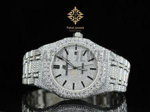 Heavy Iced Out Moissanite Diamond Watch