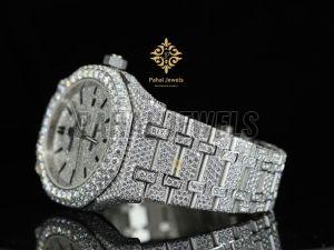 Heavy Iced Out Moissanite Diamond Watch