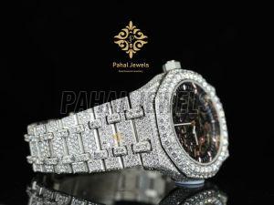 Hip Hop Bling Moissanite Stone Watch