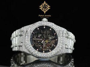 Hip Hop Bling Moissanite Stone Watch