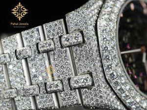 Hip Hop Bling Moissanite Stone Watch