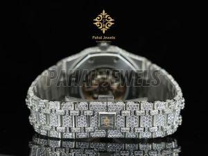 Hip Hop Bling Moissanite Stone Watch