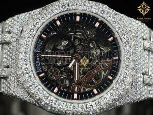 Hip Hop Bling Moissanite Stone Watch