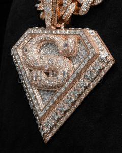 Hip Hop Style Superman Logo Pendant