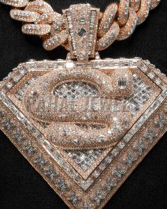 Hip Hop Style Superman Logo Pendant