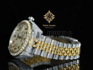 Iced Out Luxury Moissanite Wrist Watch