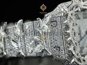 Iced Out Moissanite Diamond Mens Watch