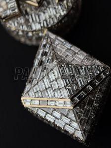 Iced Out Moissanite Initial Pendant