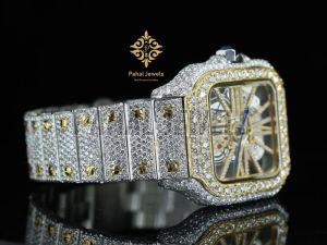 Iced Out Stainless Steel Moissanite Watch