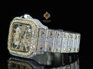 Iced Out Stainless Steel Moissanite Watch