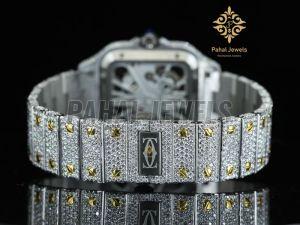 Iced Out Stainless Steel Moissanite Watch