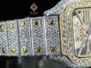 Iced Out Stainless Steel Moissanite Watch