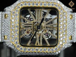 Iced Out Stainless Steel Moissanite Watch