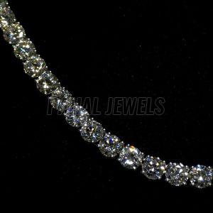 Lab Grown Round Brilliant Diamond Tennis Necklace