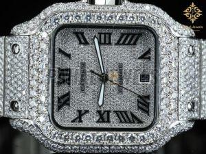 Moissanite Diamond Party Wear Men Watch