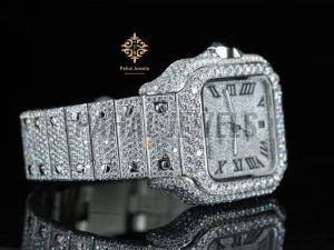Moissanite Diamond Party Wear Men Watch