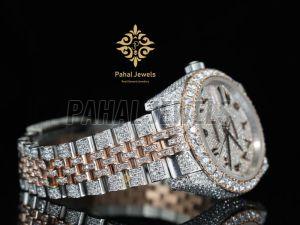 Moissanite Diamond Rose Gold Finish Watch