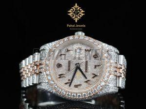 Moissanite Diamond Rose Gold Finish Watch
