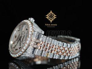Moissanite Diamond Rose Gold Finish Watch