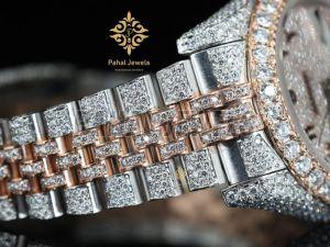 Moissanite Diamond Rose Gold Finish Watch
