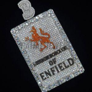 Moissanite Iced Out Silver Pendant