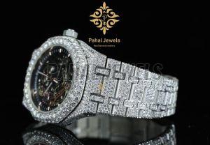 Moissanite Stone Studded Designer Watch