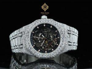 Moissanite Stone Studded Designer Watch