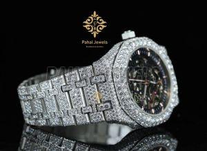 Moissanite Stone Studded Designer Watch