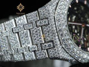 Moissanite Stone Studded Designer Watch