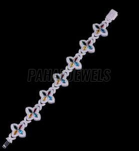 Multicolor Gemstone Clover Link Bracelet for Women