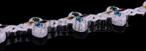Multicolor Gemstone Clover Link Bracelet for Women