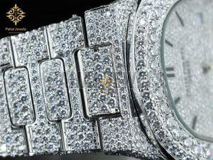 Real Moissanite Round Diamond Luxury Men Watch