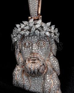 Rose Gold Jesus Head Pendant