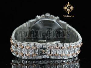 Round Diamond Look Moissanite Men Watch
