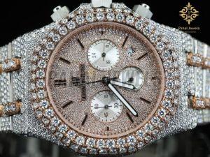 Round Diamond Look Moissanite Men Watch