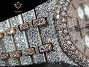 Round Diamond Look Moissanite Men Watch
