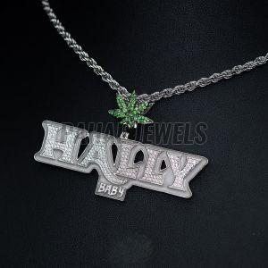 Silver Toned Hip Hop Pendant