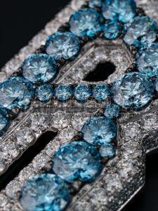 Single Letter Sterling Silver Diamond Pendant