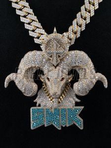 Snik Goat Diamond Studded Pendant