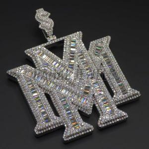 Solid 925 Sterling Silver M Letter Pendant