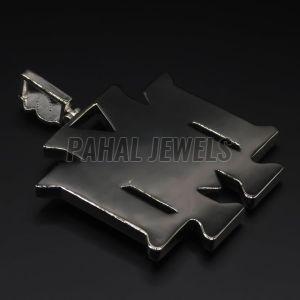 Solid 925 Sterling Silver M Letter Pendant