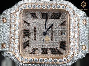 Square Dial Diamond Moissanite Men Watch
