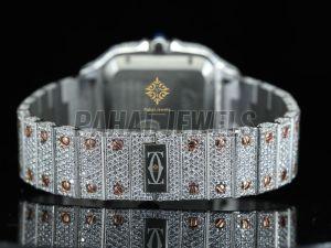 Square Dial Diamond Moissanite Men Watch